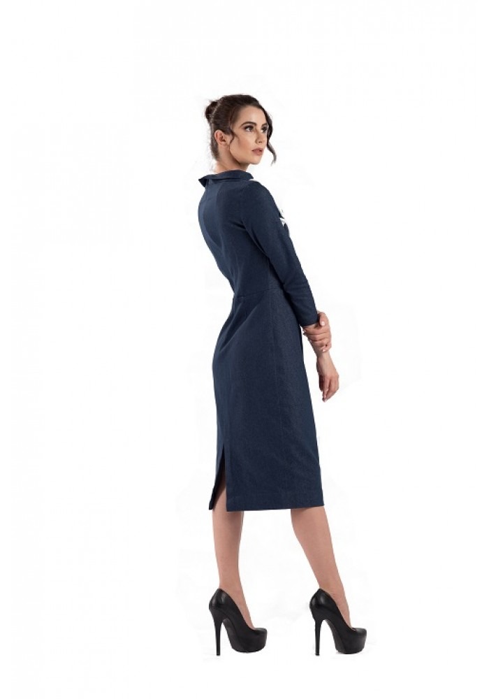 navy wiggle dress