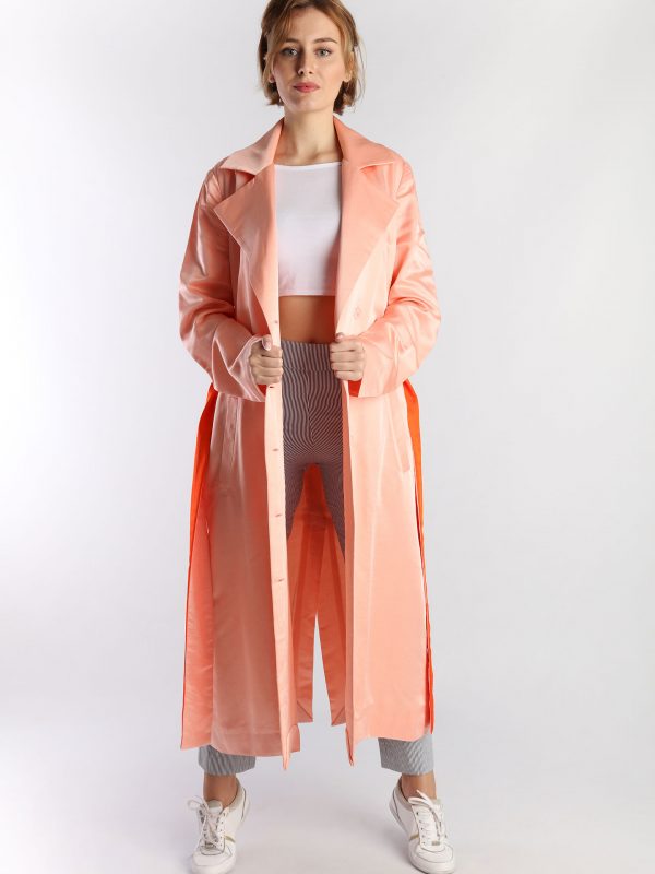 Coral Trench Coat