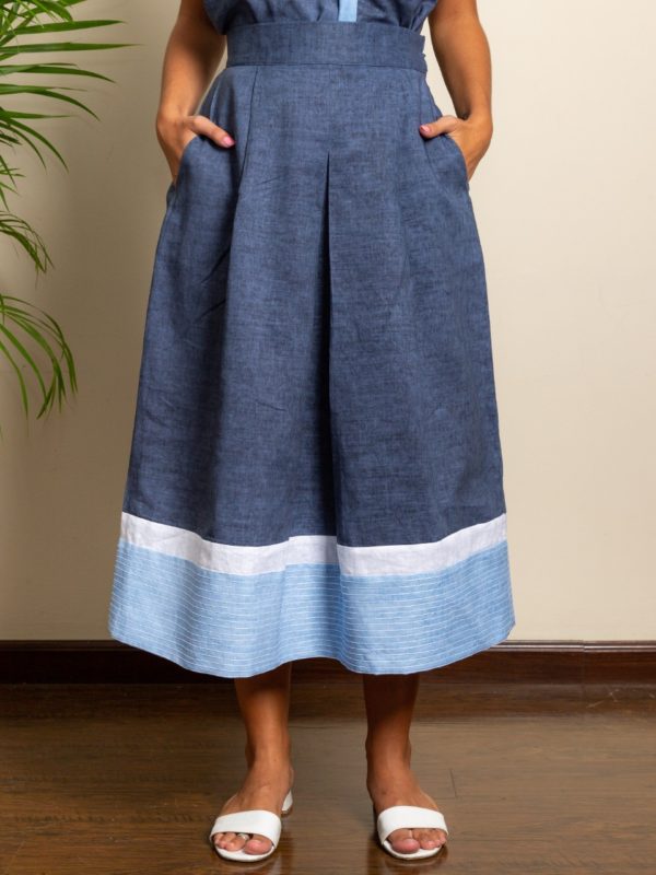 CO-ORD PLEATED MIDI SKIRT