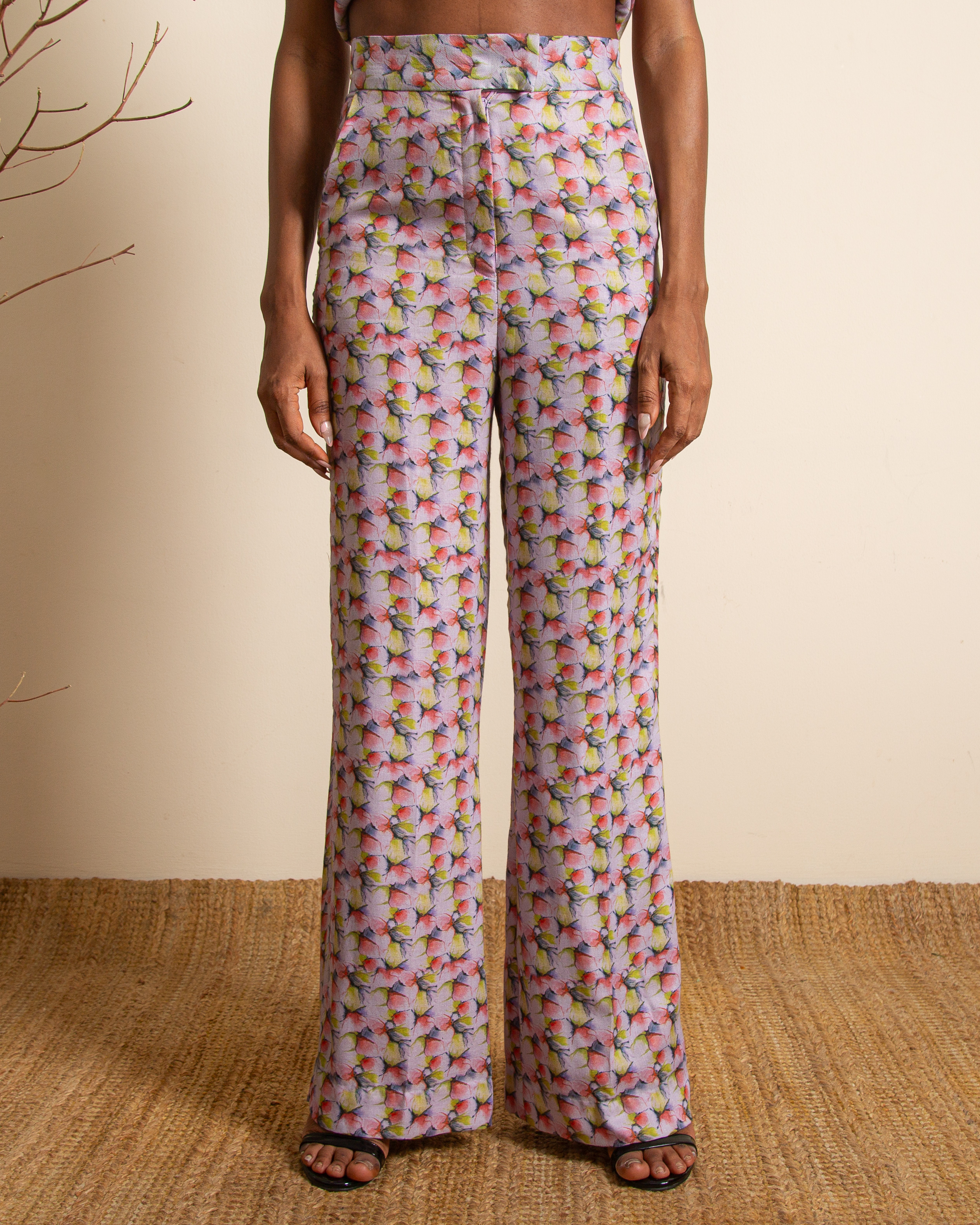 Printed Straight Leg Trousers