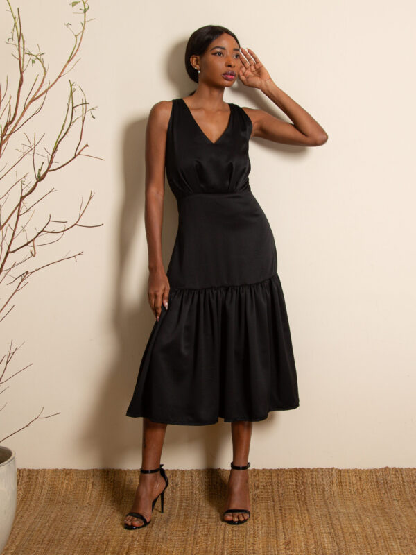 Black Single-Tiered Dress